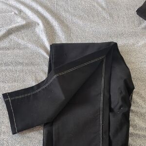 Black Pants with White Stitching